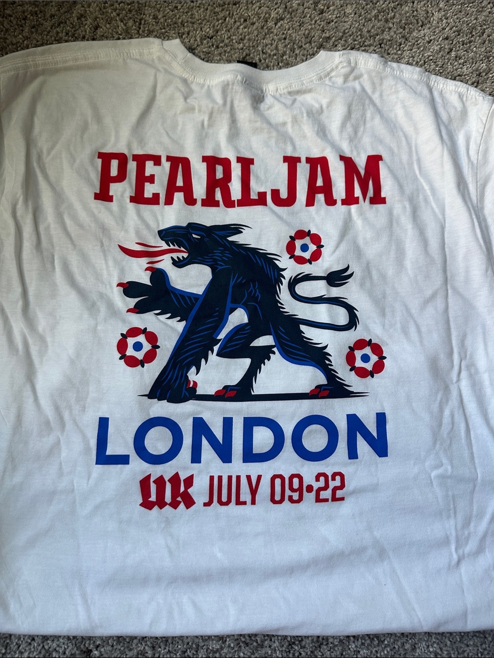 Pearl Jam Tee with Red and Blue London Graphic